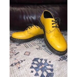 Dr. Martens Unisex 1461 Yellow Smooth Leather Oxford Shoes SZ L9 M8 EUC Classic